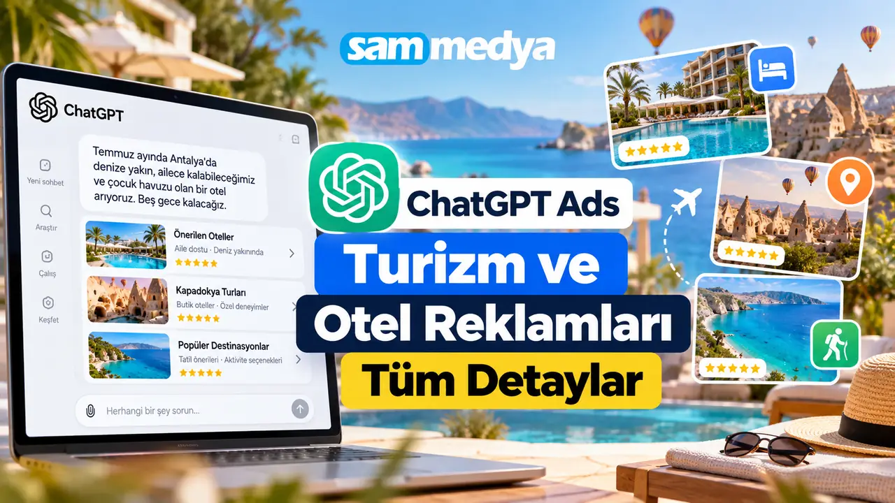 ChatGPT Ads turizm ve otel reklamları, seyahat planlama, konaklama ve rezervasyon odaklı reklam kampanyaları