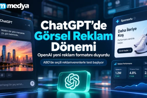 ChatGPT görsel üretiminde yeni sponsorlu reklam formatı ve reklam ölçümleme ekranı