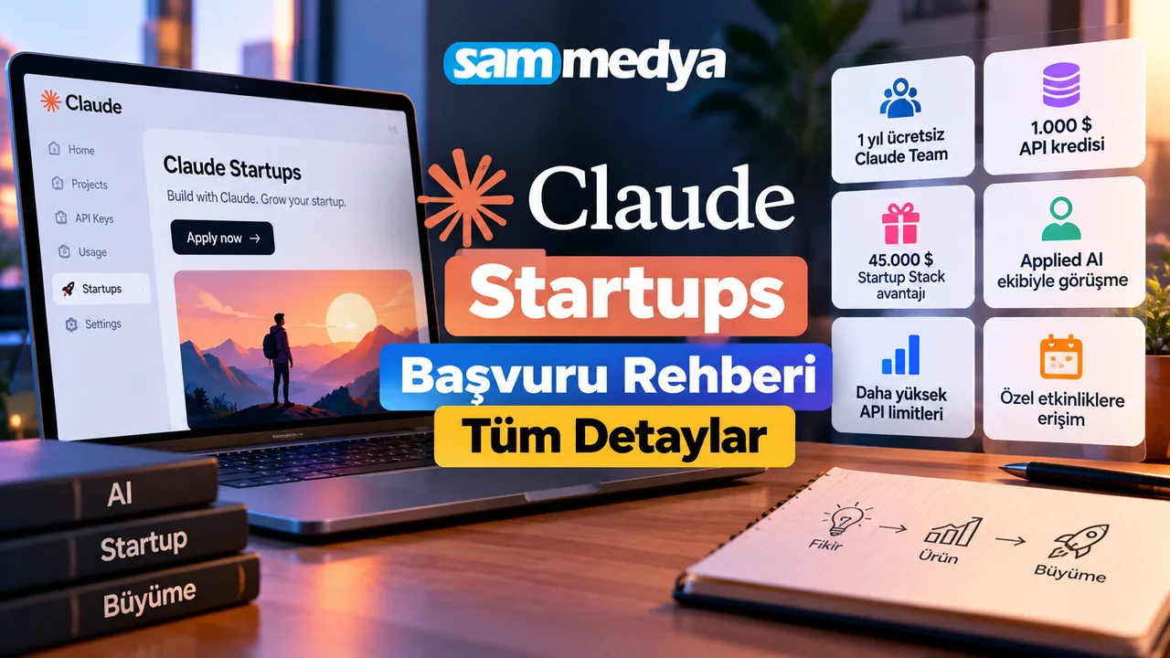 Claude Startups programı başvuru rehberi, ücretsiz Claude Team, API kredisi ve Startup Stack avantajları