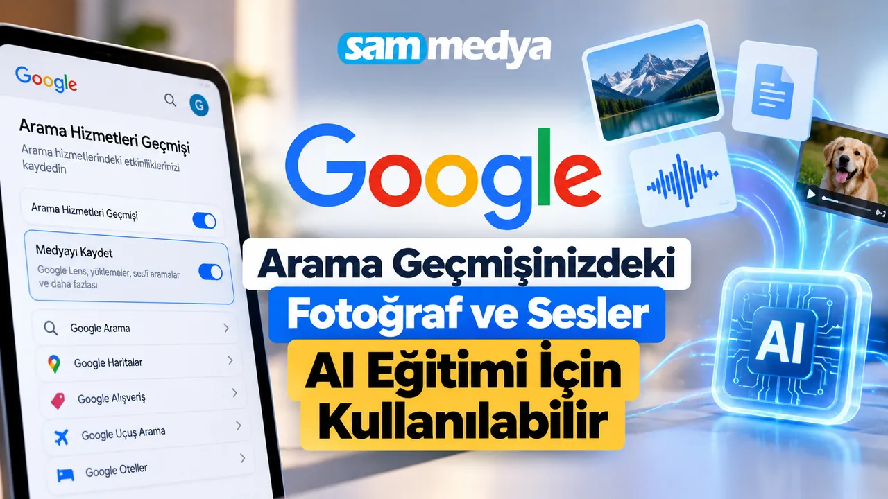 Google Arama Hizmetleri Geçmişi, Medyayı Kaydet ayarı ve fotoğraf ile seslerin yapay zekâ eğitimi için kullanılabilmesi