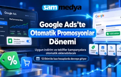 Google Ads otomatik promosyonlar özelliği ve kampanyalara otomatik eklenen indirim teklifleri