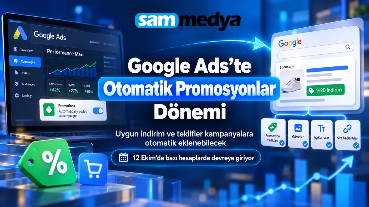 Google Ads otomatik promosyonlar özelliği ve kampanyalara otomatik eklenen indirim teklifleri