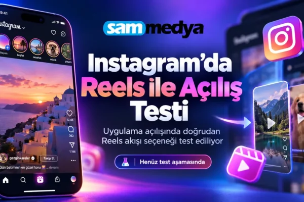 Instagram uygulamasının doğrudan Reels akışıyla açılması seçeneğini gösteren test ekranı