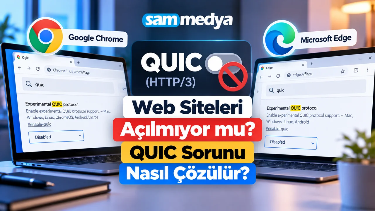 Chrome ve Edge tarayıcılarında QUIC HTTP/3 sorunu nedeniyle açılmayan web siteleri için çözüm adımları